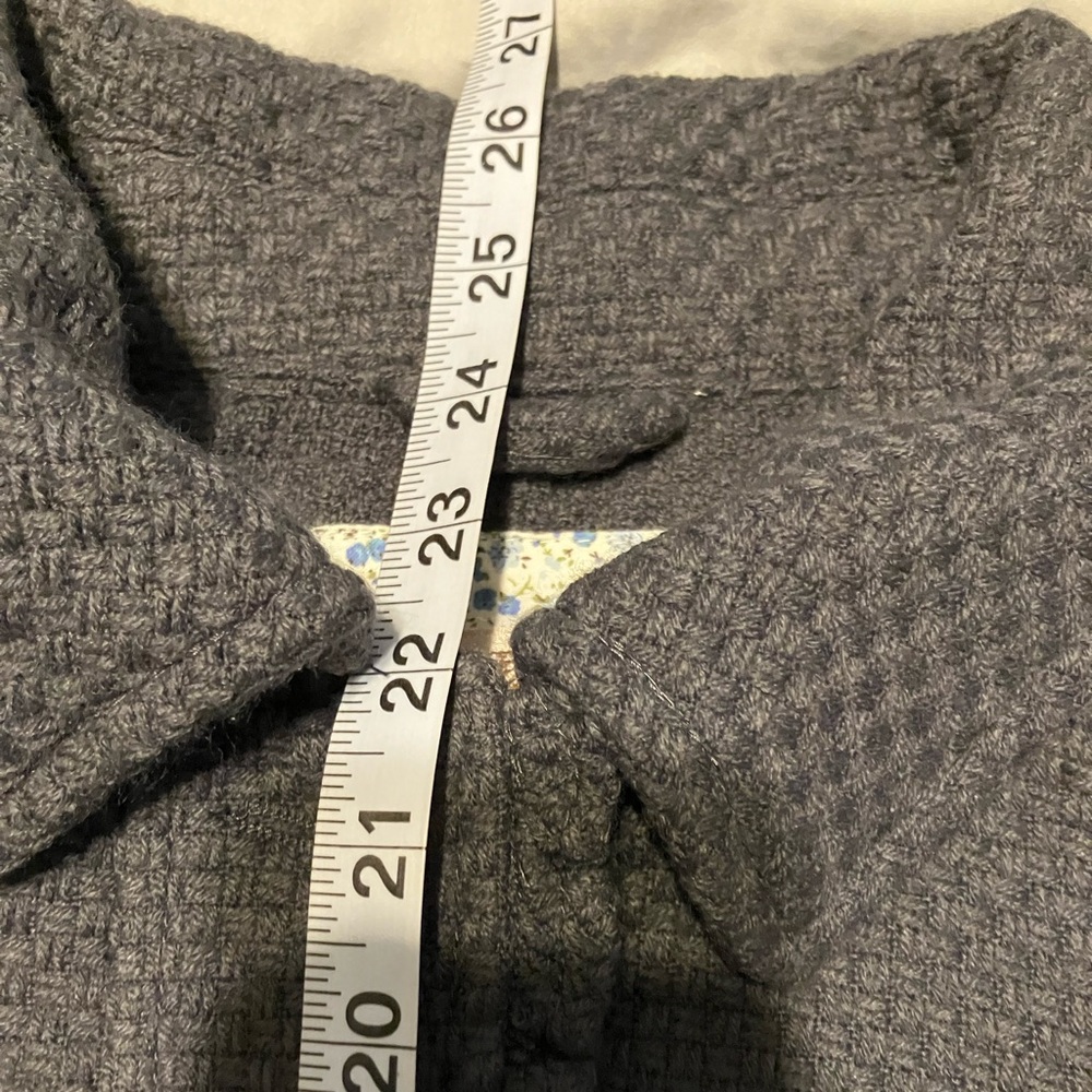 Decree- Peplum Woven Jacket Gray women’s Large - Picture 12 of 13